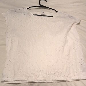 Old Navy White Eyelet Blouse